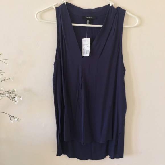Forever 21 Tops - Forever21 Navy Sleeveless Blouse